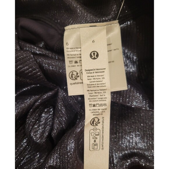 NWT Lululemon Align Rib Pant 28” Shine RARN shiny Blue Leggings Size 6 MSRP $128 - Picture 10 of 11